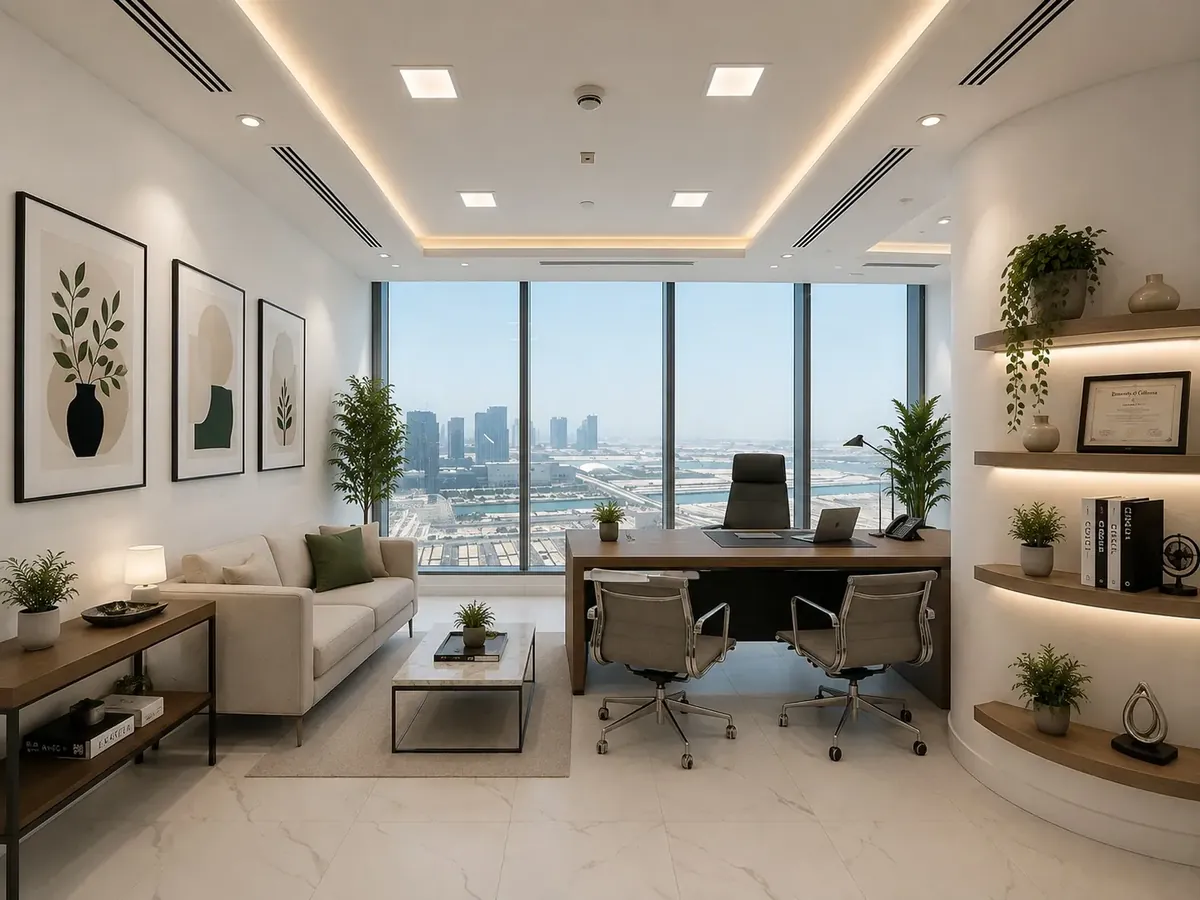 Furnished private office for rent in ADGM at Aegis Coworking, Addax Tower, Al Reem Island